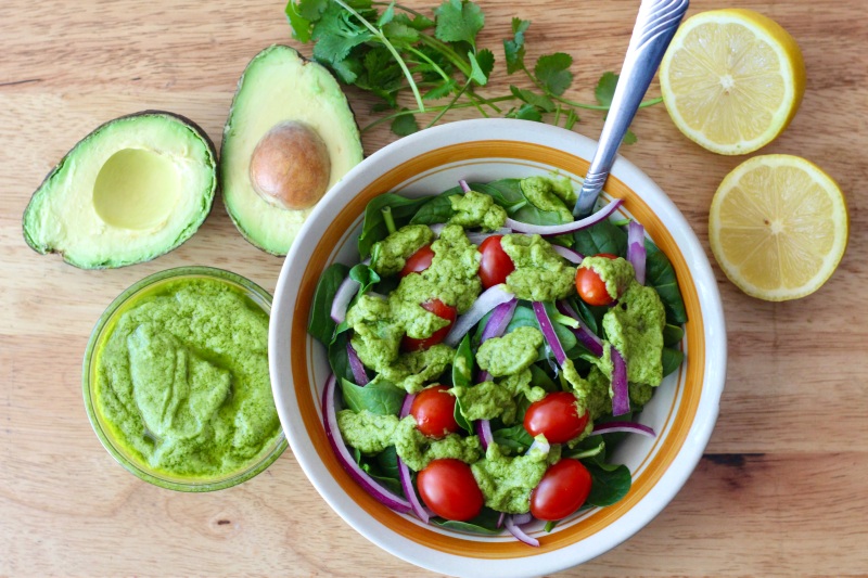 Salad with Avocado Dressing